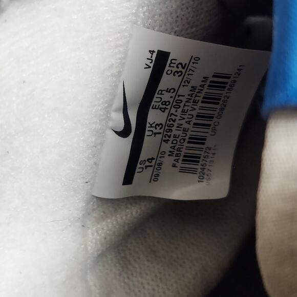 Nike Air Vengeance 429627-001 Men's US 14 Blue Black Grey Running Shoes - Picture 9 of 9